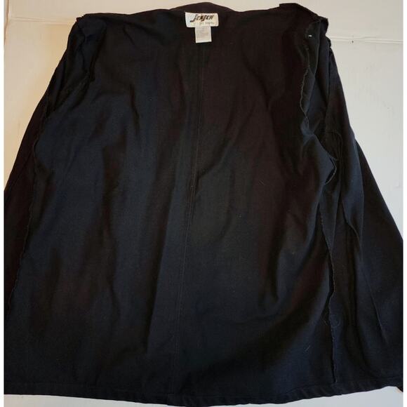 Vintage JenJen Darian 1980s Denim Blazer Jacket Gold Jewels Embroidery Studs 2X - Picture 14 of 15